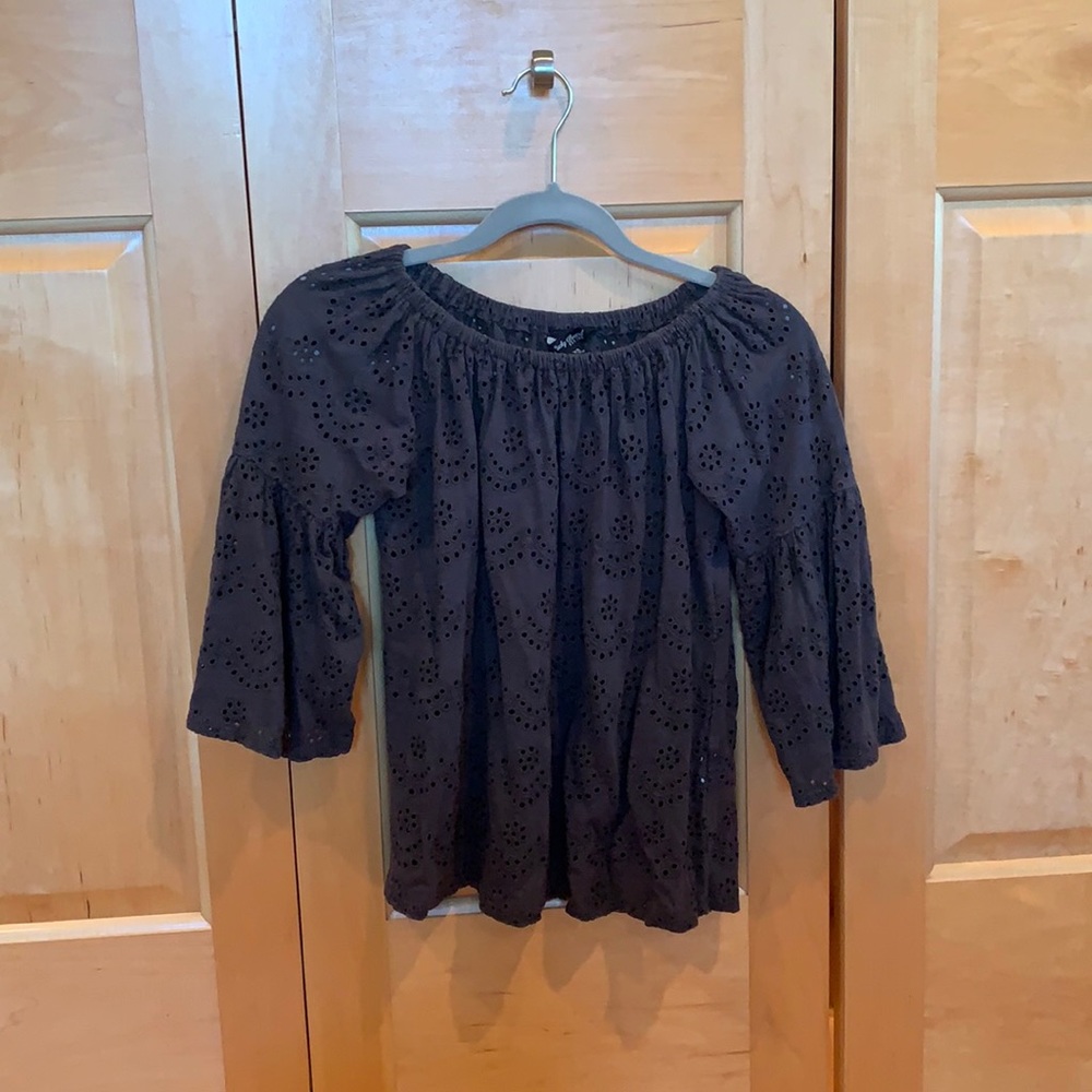 Gray Lucky Brand Flowy Top Size XS